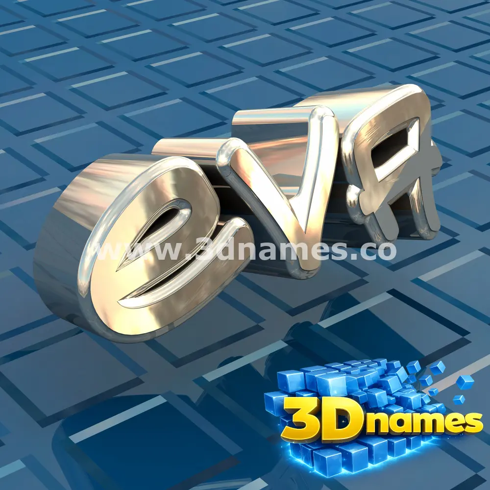 eva in Blue Bling style - 3D name wallpaper