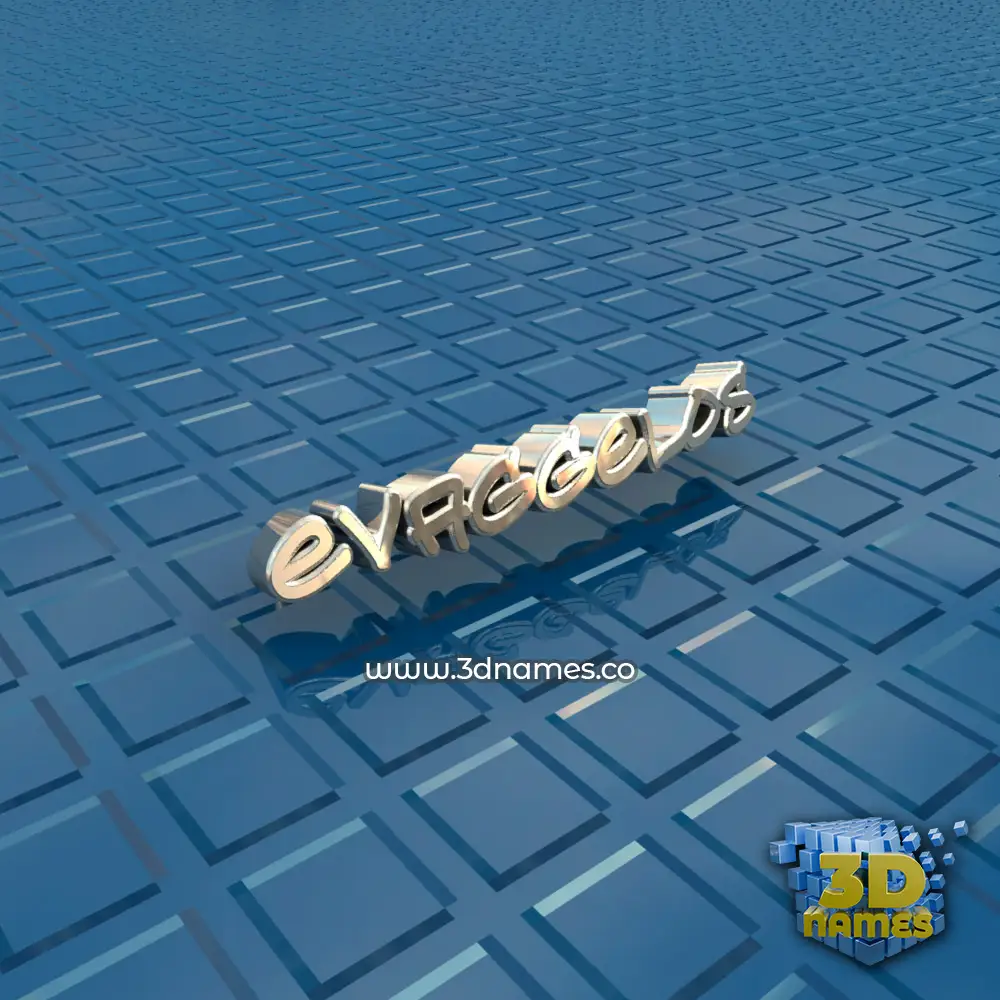 evaggelos in Blue Bling style - 3D name wallpaper