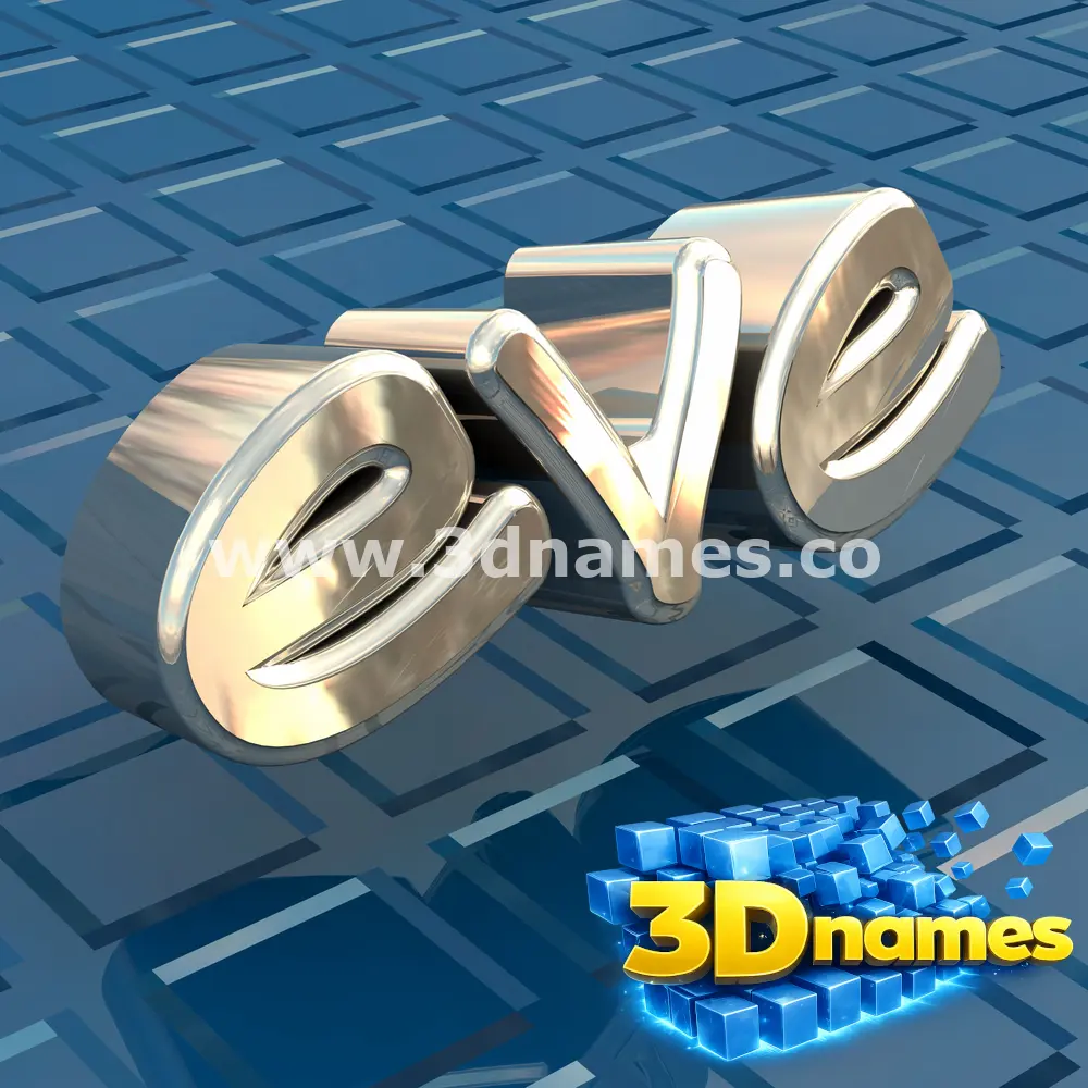 eve in Blue Bling style - 3D name wallpaper