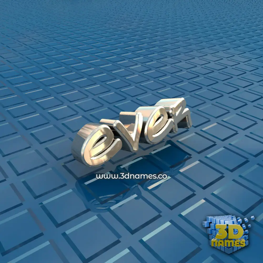 ever in Blue Bling style - 3D name wallpaper