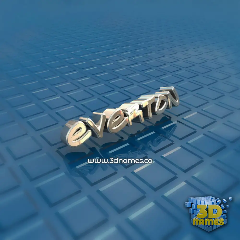 everton in Blue Bling style - 3D name wallpaper