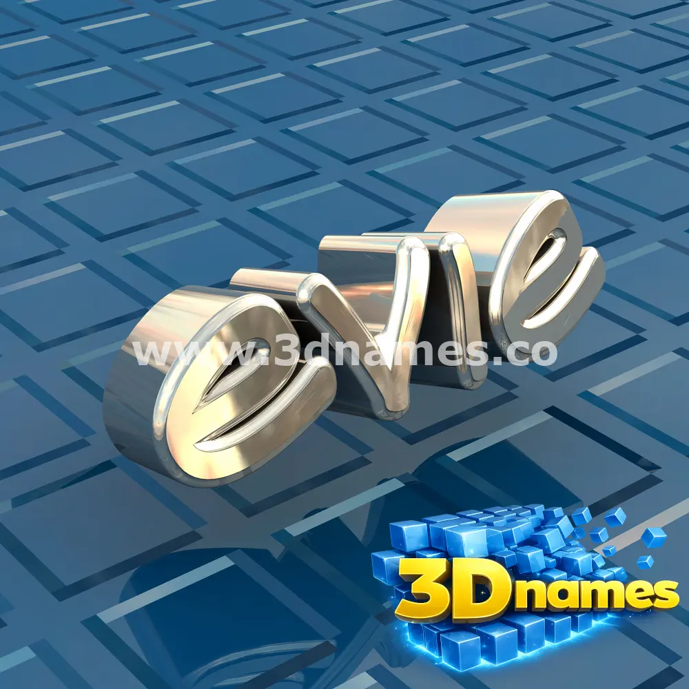 evie in Blue Bling style - 3D name wallpaper