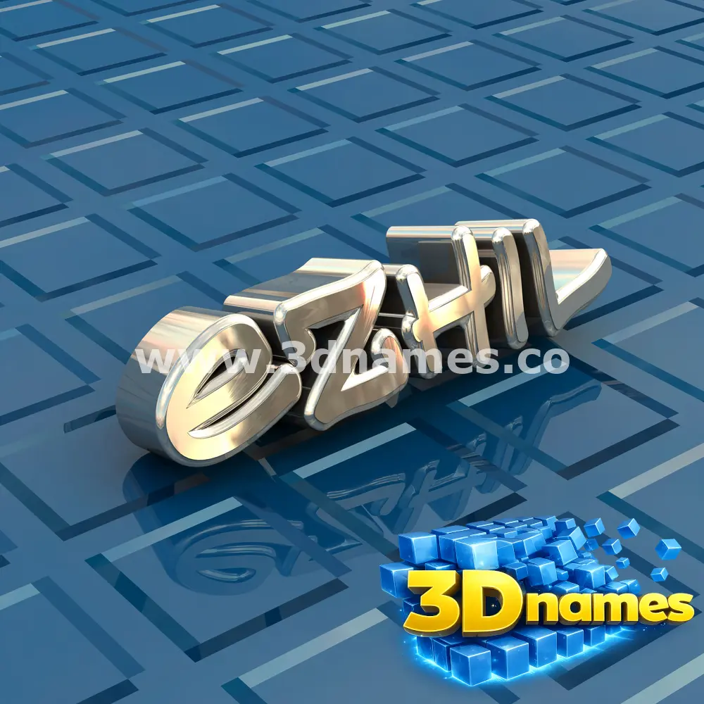 ezhil in Blue Bling style - 3D name wallpaper