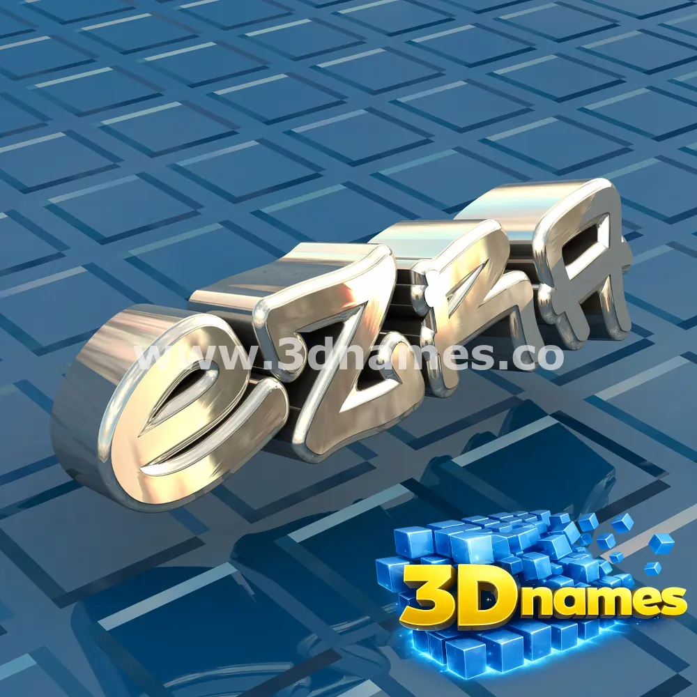 ezra in Blue Bling style - 3D name wallpaper