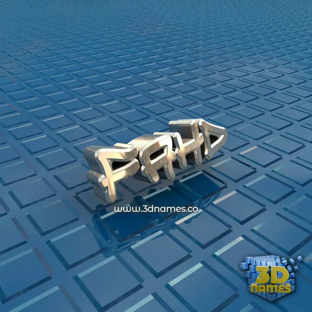 fahd in Blue Bling style - 3D name wallpaper
