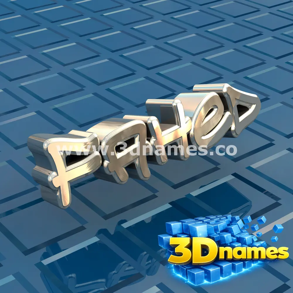 fahed in Blue Bling style - 3D name wallpaper