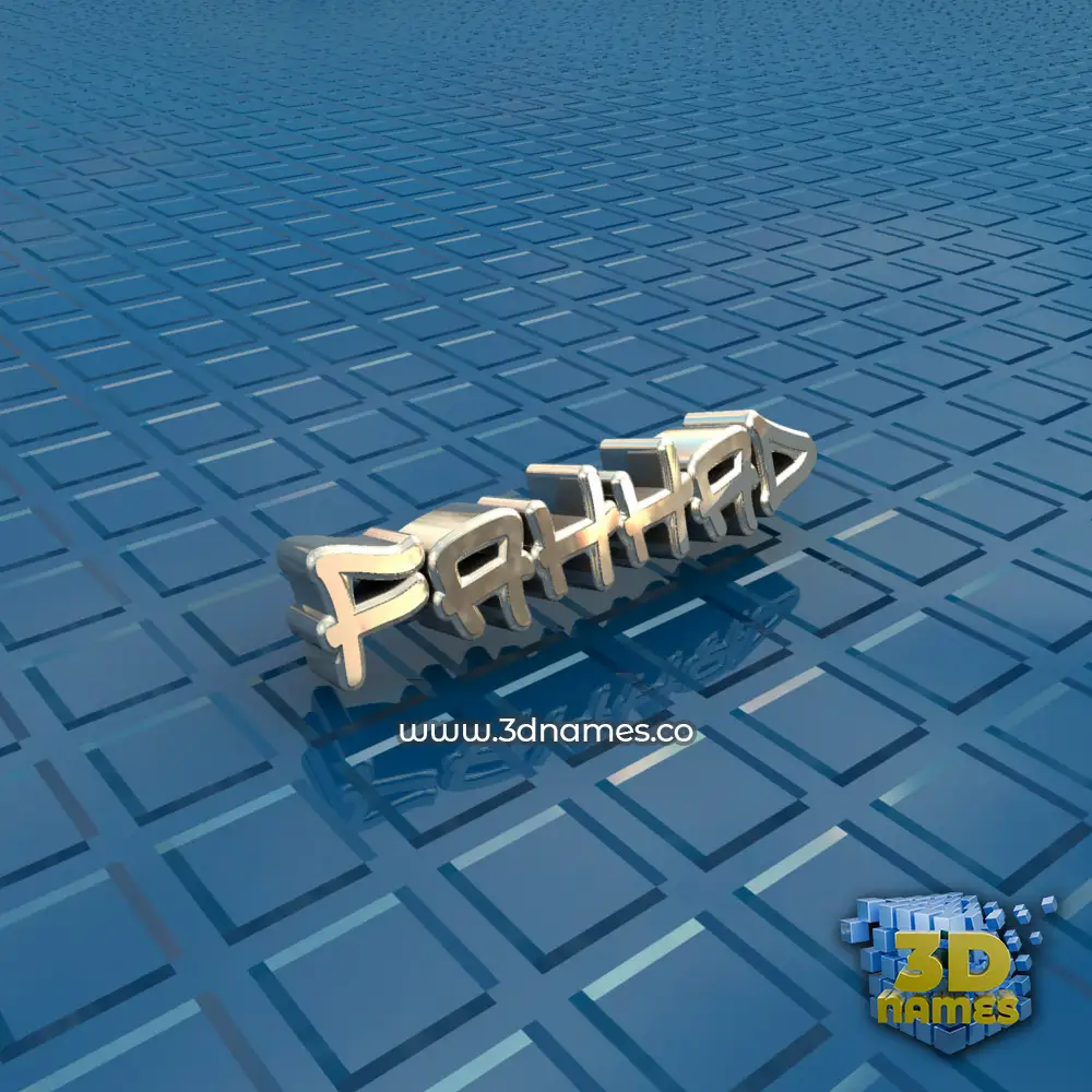 fahhad in Blue Bling style - 3D name wallpaper