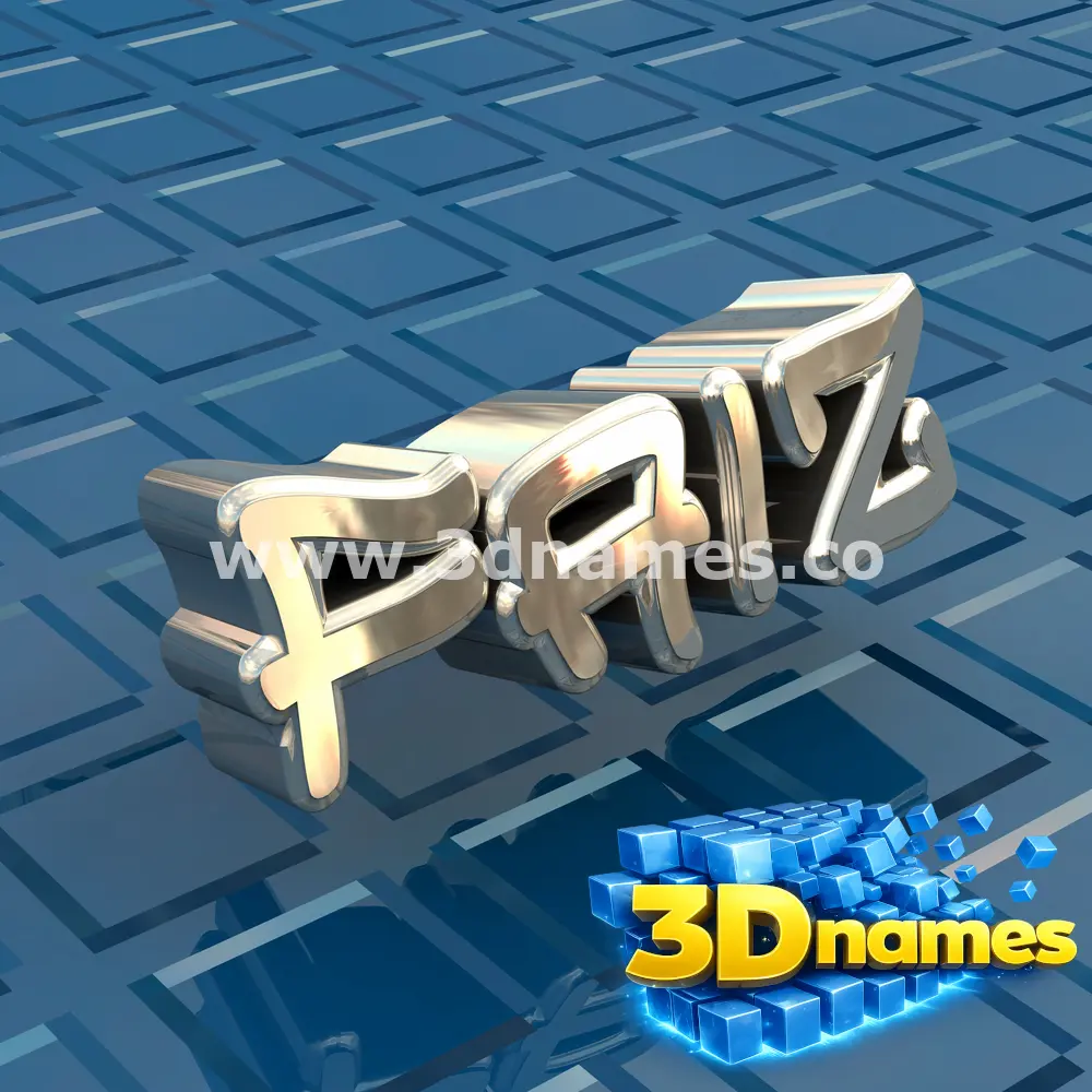 faiz in Blue Bling style - 3D name wallpaper