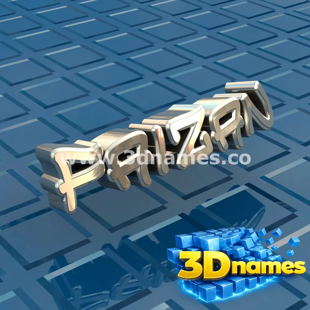 faizan in Blue Bling style - 3D name wallpaper