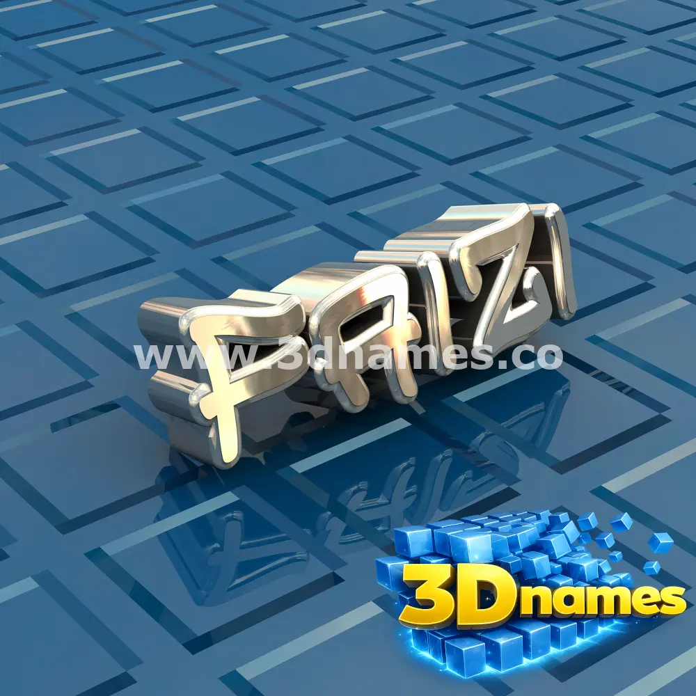 faizi in Blue Bling style - 3D name wallpaper