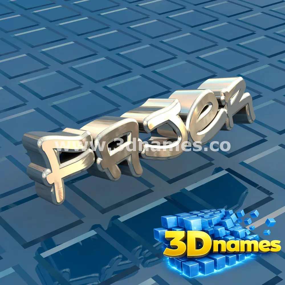 fajer in Blue Bling style - 3D name wallpaper
