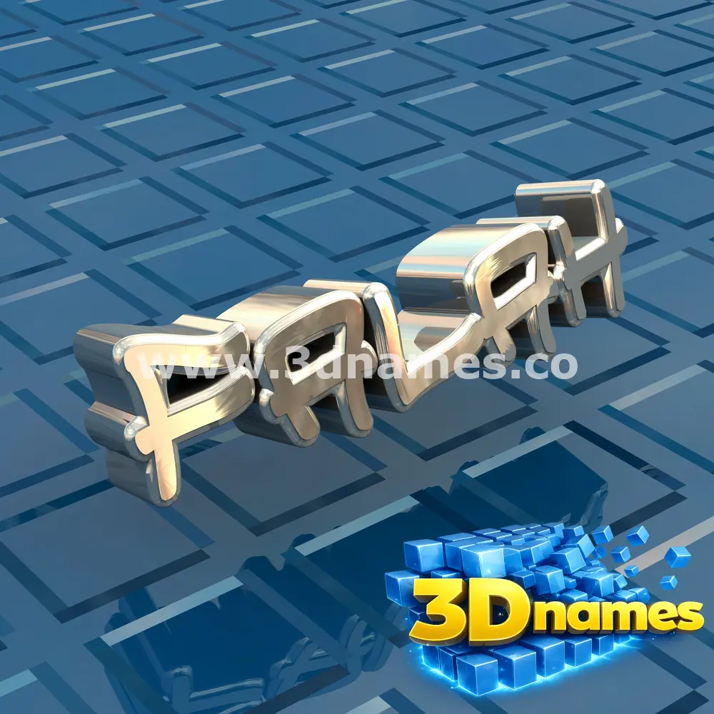 falah in Blue Bling style - 3D name wallpaper