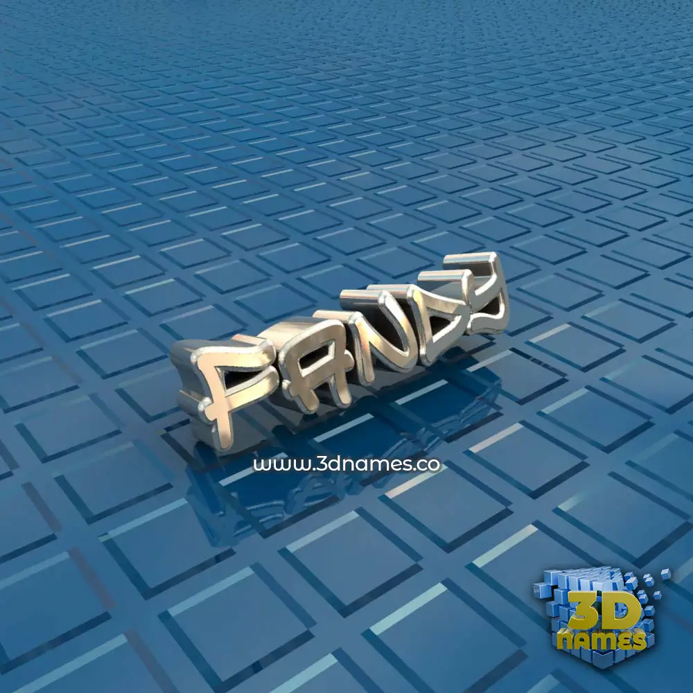 fandy in Blue Bling style - 3D name wallpaper