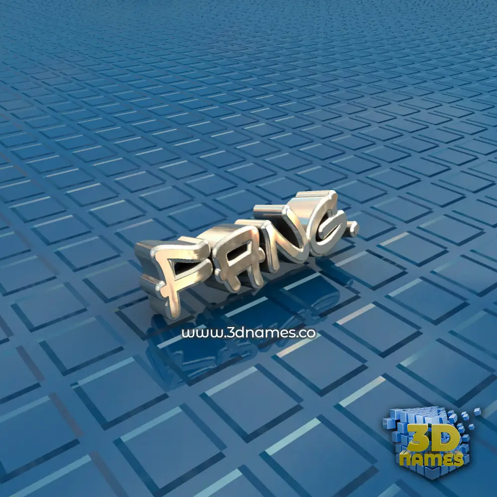 fang. in Blue Bling style - 3D name wallpaper