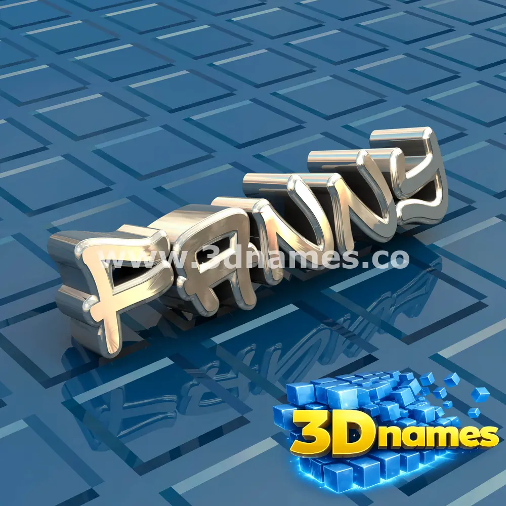 fanny in Blue Bling style - 3D name wallpaper