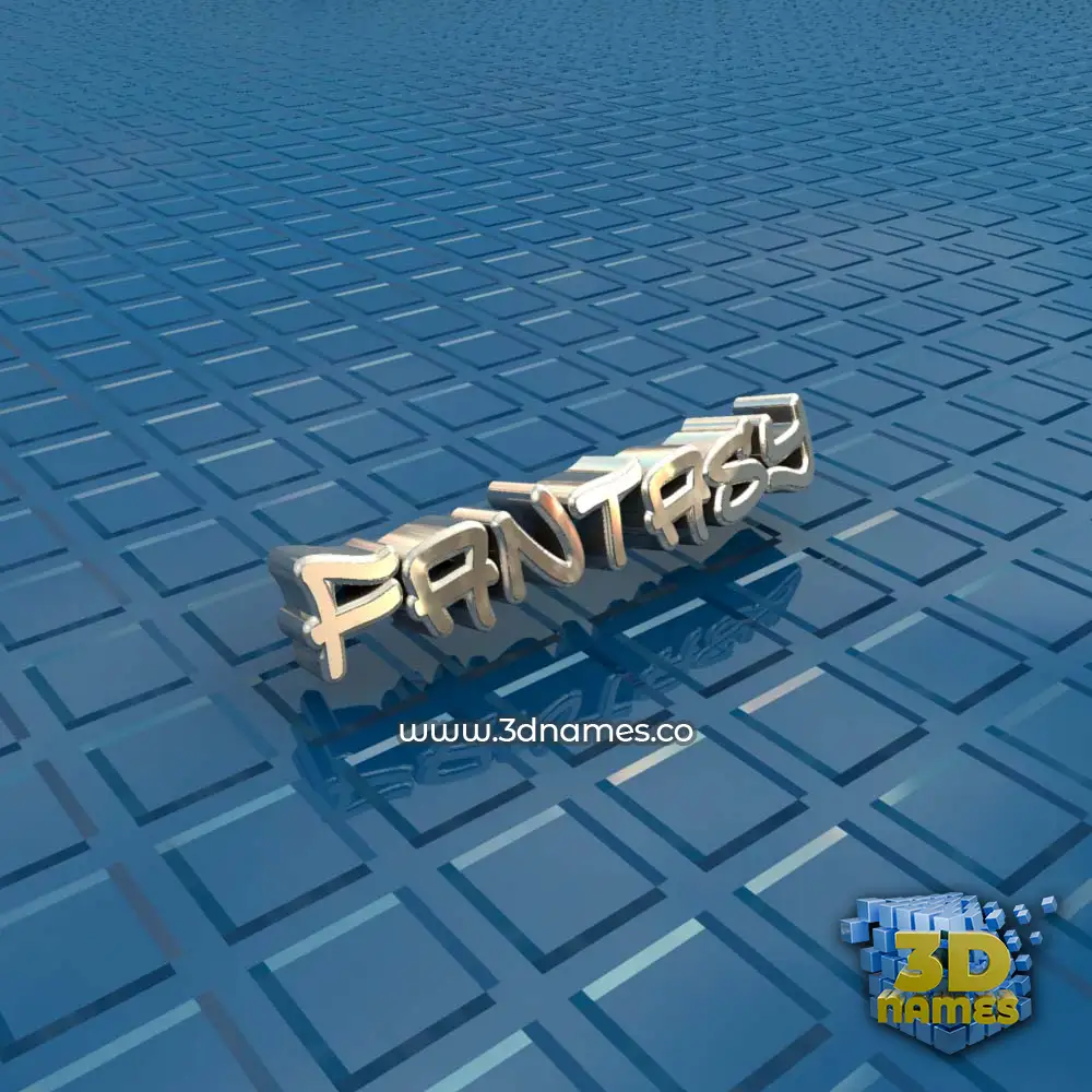 fantasy in Blue Bling style - 3D name wallpaper