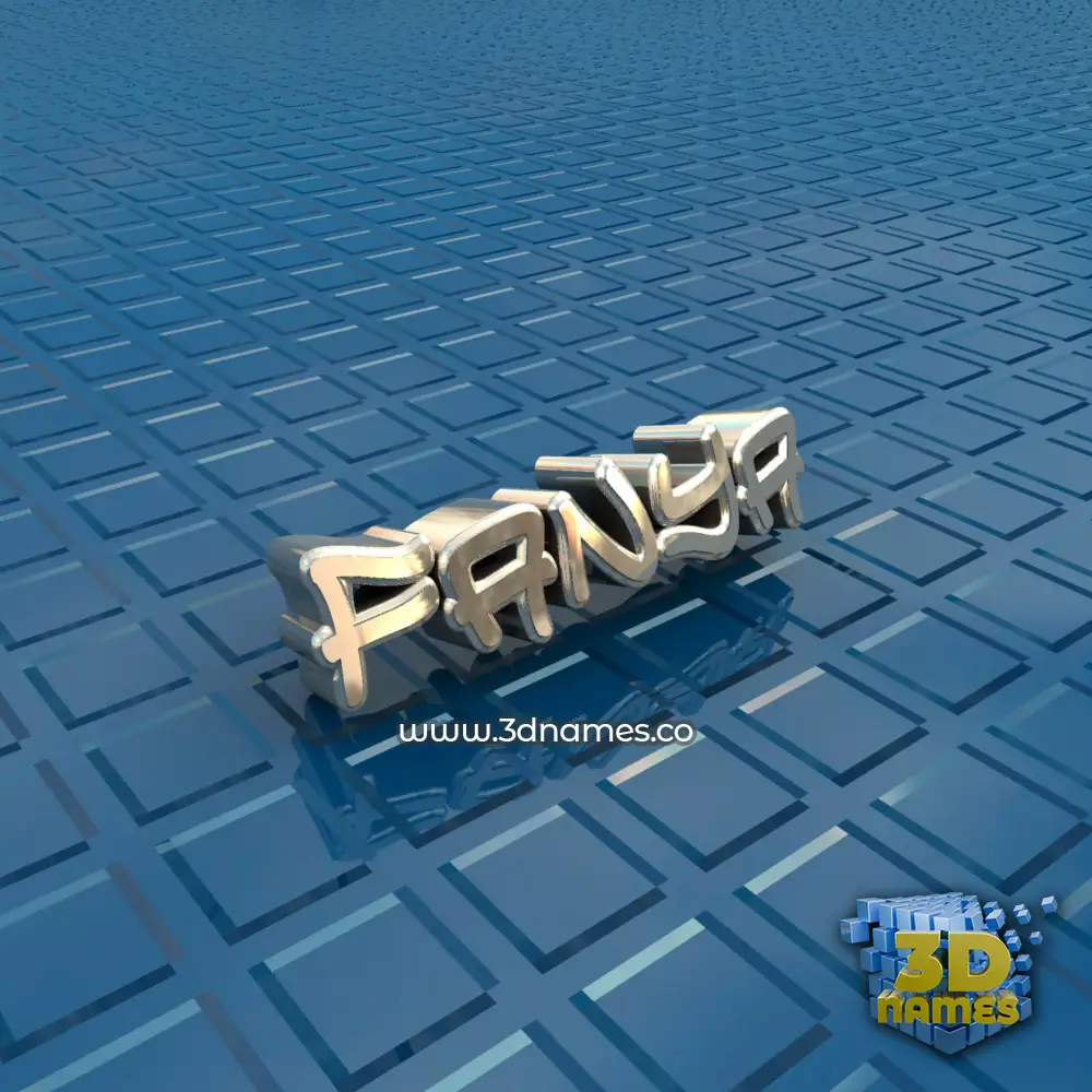 fanya in Blue Bling style - 3D name wallpaper
