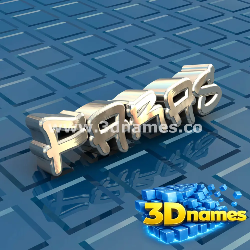 faras in Blue Bling style - 3D name wallpaper