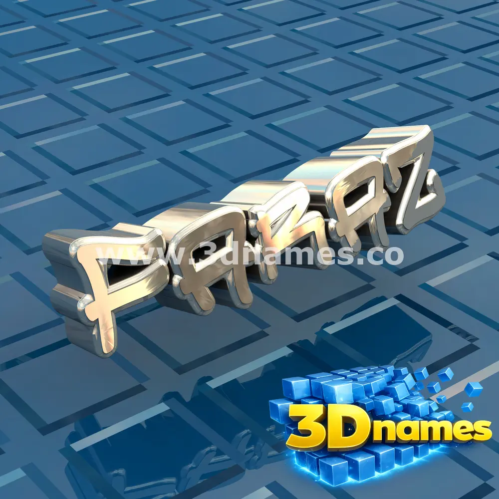 faraz in Blue Bling style - 3D name wallpaper