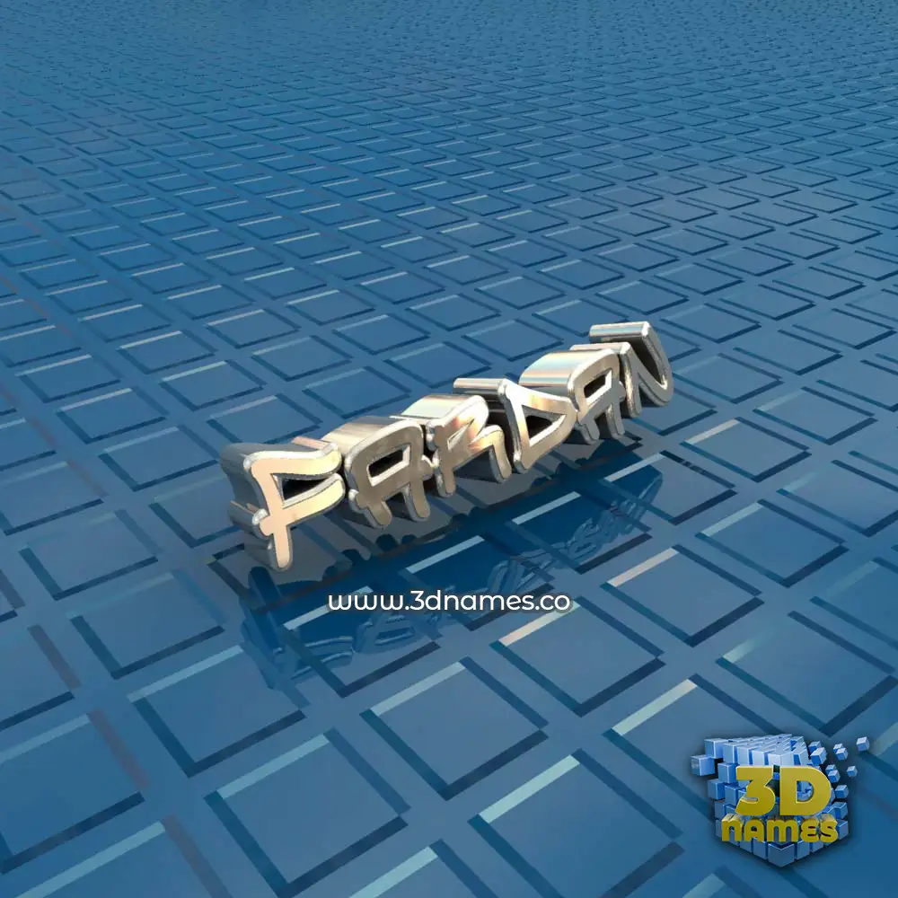 fardan in Blue Bling style - 3D name wallpaper