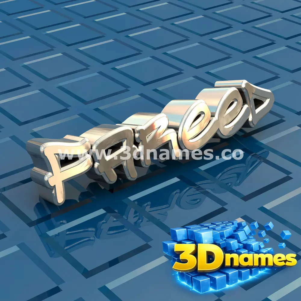 fareed in Blue Bling style - 3D name wallpaper