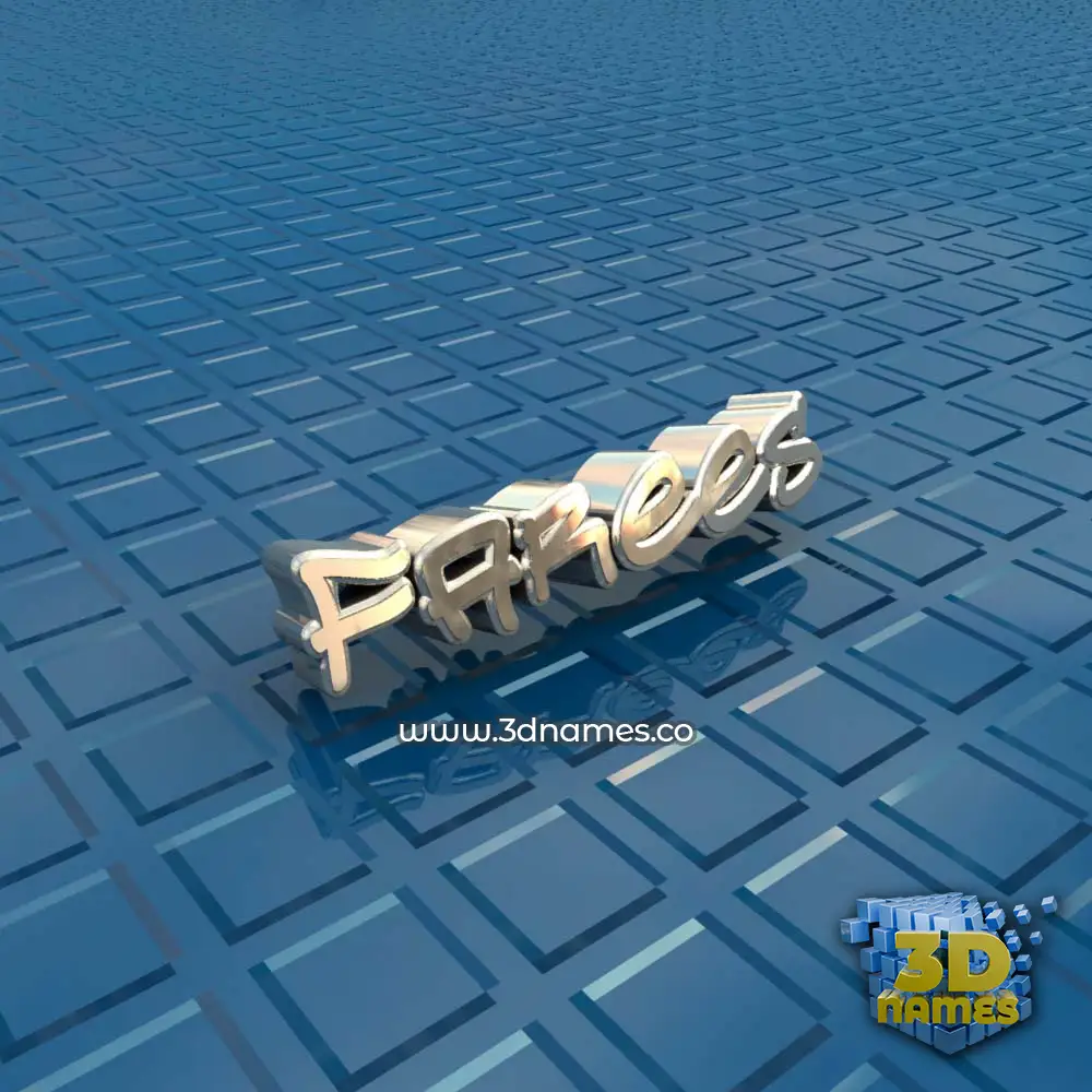 farees in Blue Bling style - 3D name wallpaper
