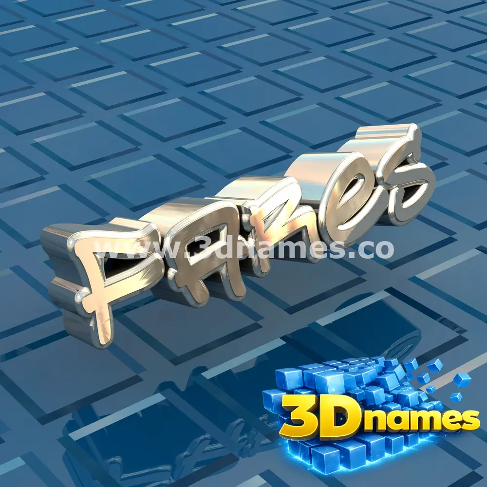 fares in Blue Bling style - 3D name wallpaper