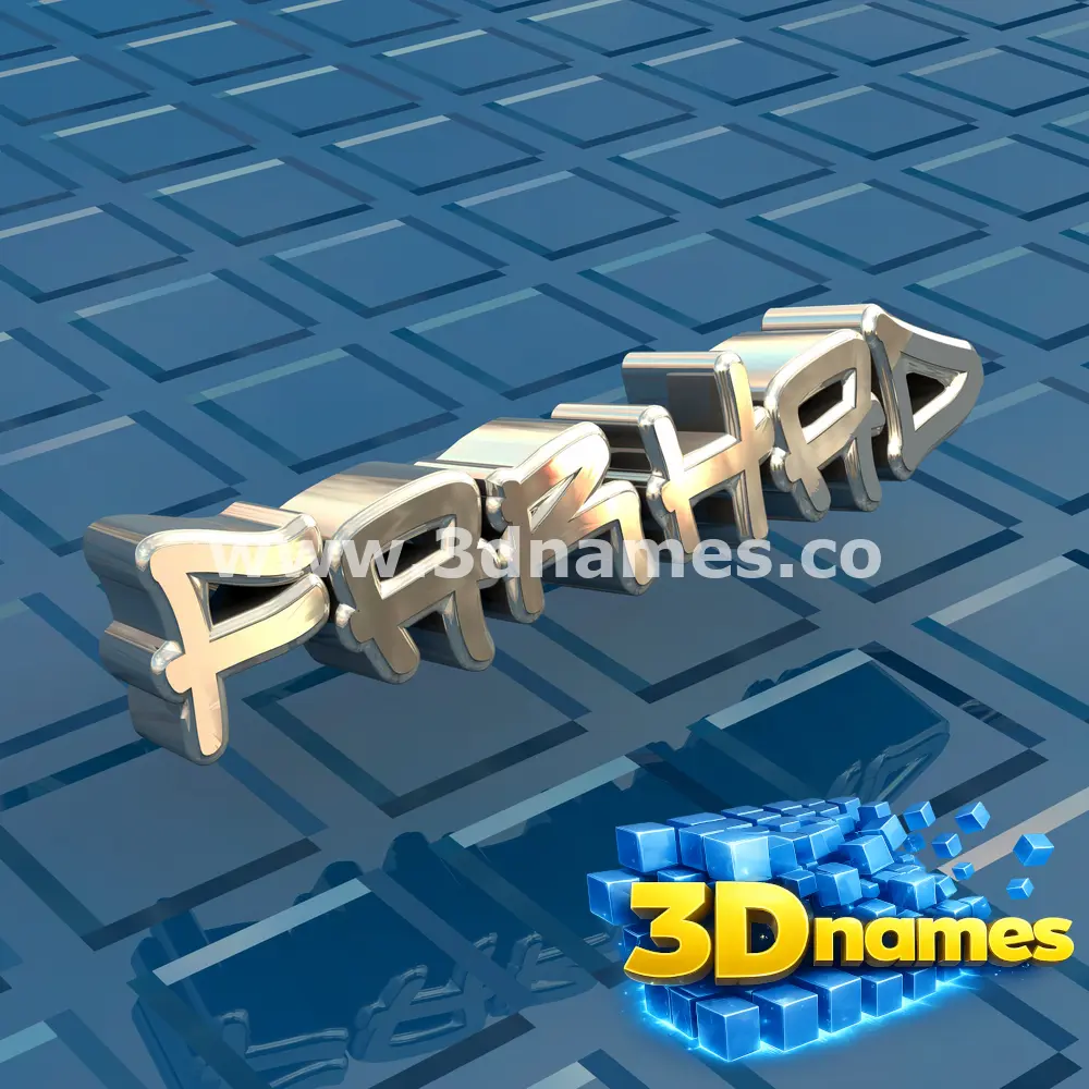 farhad in Blue Bling style - 3D name wallpaper