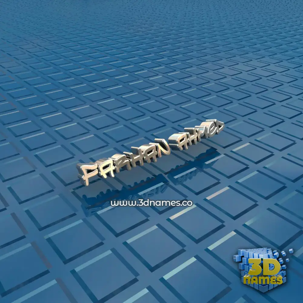 farhan ahmed in Blue Bling style - 3D name wallpaper