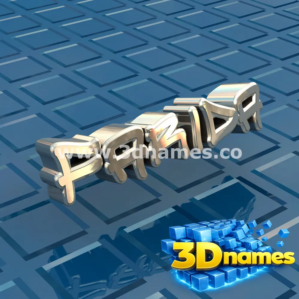 farida in Blue Bling style - 3D name wallpaper