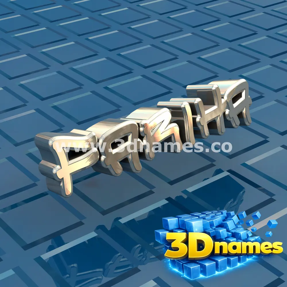 fariha in Blue Bling style - 3D name wallpaper