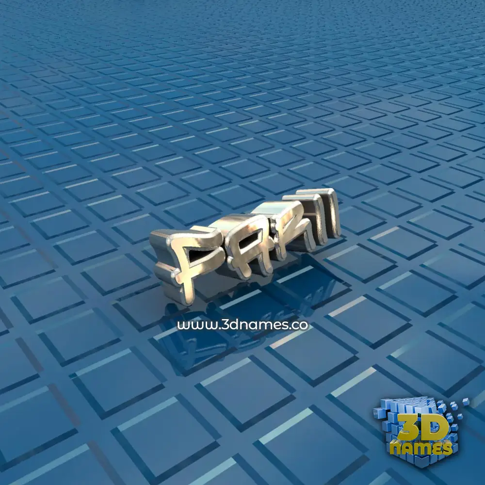farii in Blue Bling style - 3D name wallpaper