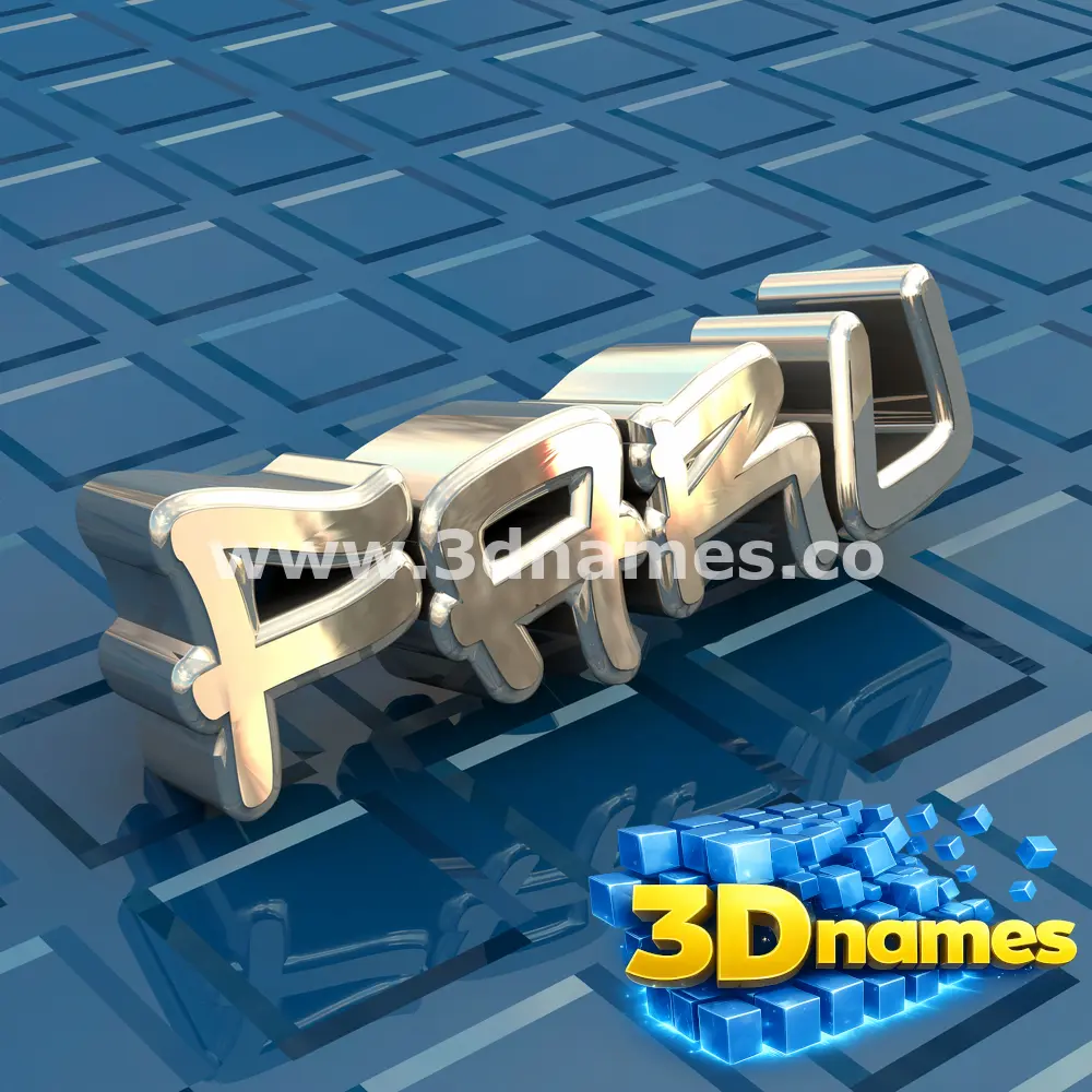 faru in Blue Bling style - 3D name wallpaper