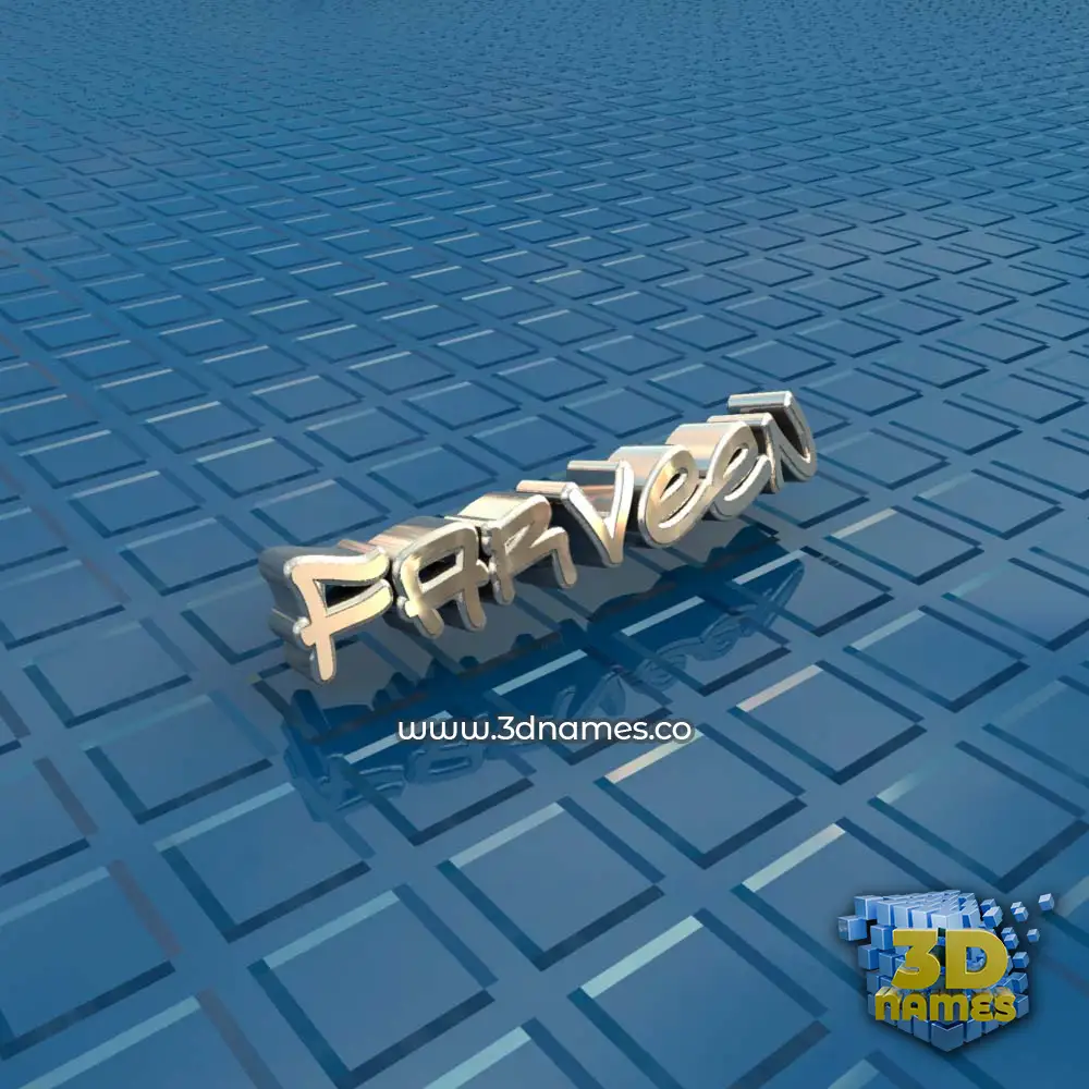 farveen in Blue Bling style - 3D name wallpaper