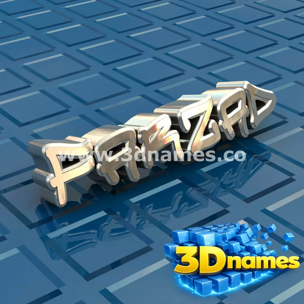 farzad in Blue Bling style - 3D name wallpaper