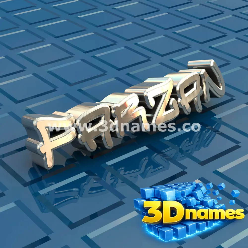 farzan in Blue Bling style - 3D name wallpaper