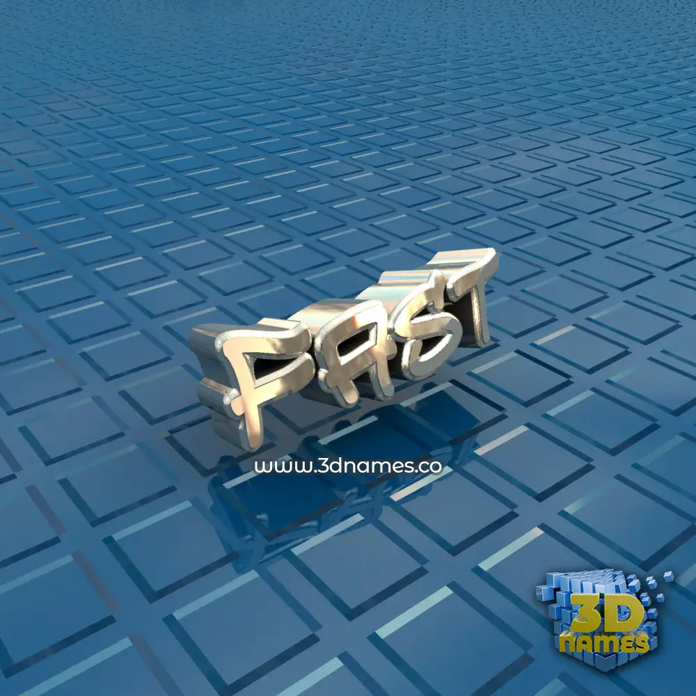 fast in Blue Bling style - 3D name wallpaper