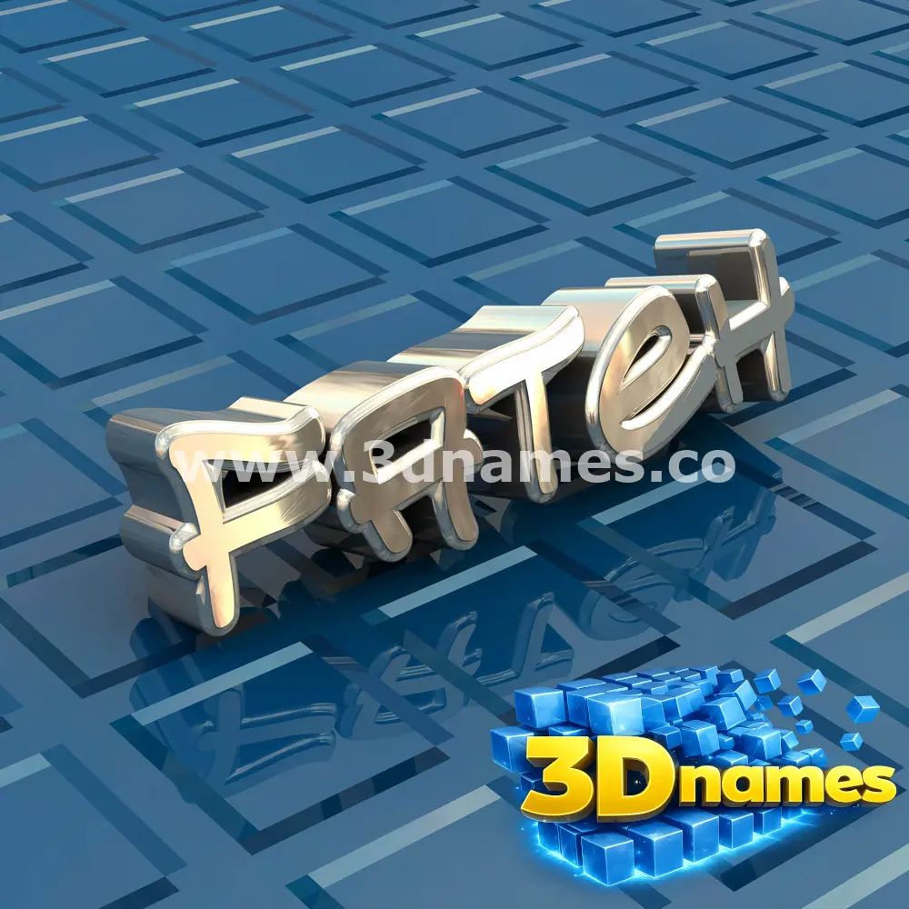 fateh in Blue Bling style - 3D name wallpaper