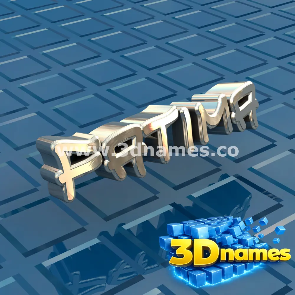 fatima in Blue Bling style - 3D name wallpaper