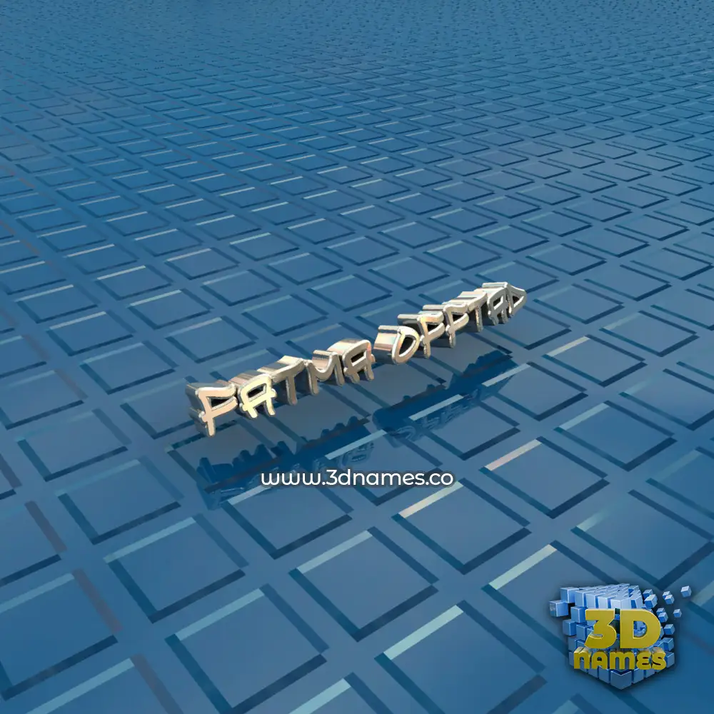 fatma offtad in Blue Bling style - 3D name wallpaper