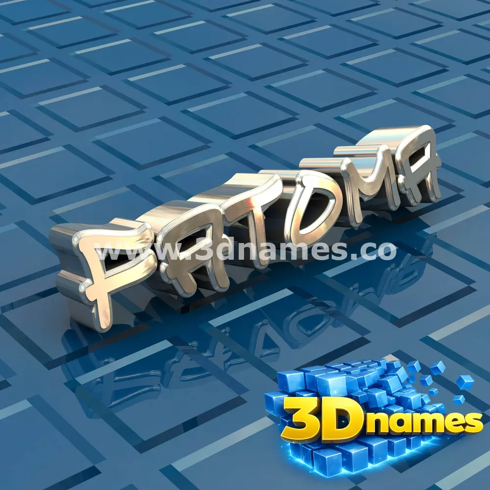 fatoma in Blue Bling style - 3D name wallpaper