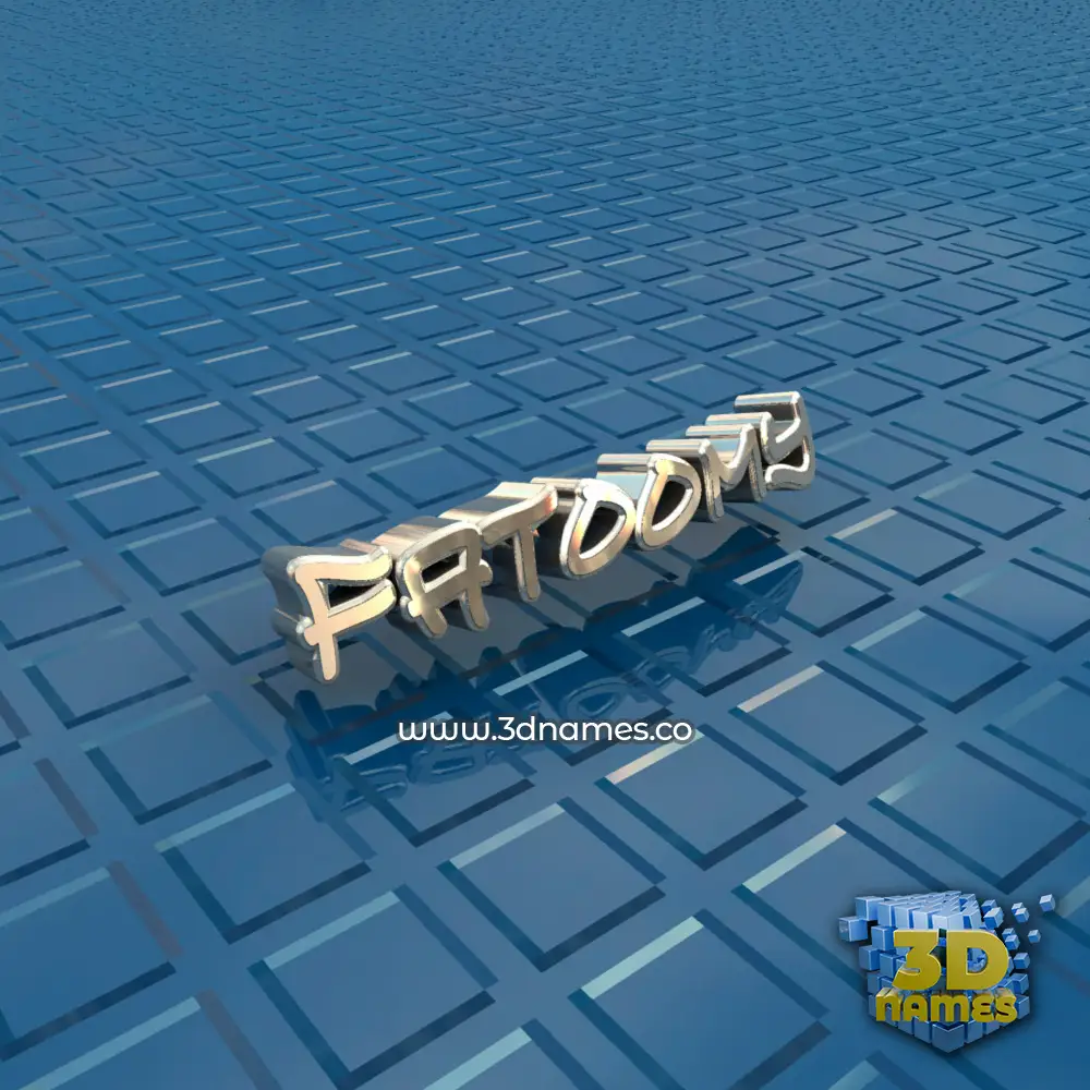 fatoomy in Blue Bling style - 3D name wallpaper