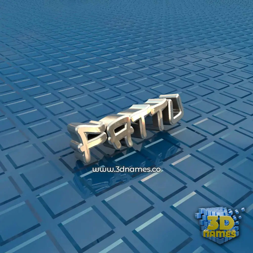 fattu in Blue Bling style - 3D name wallpaper