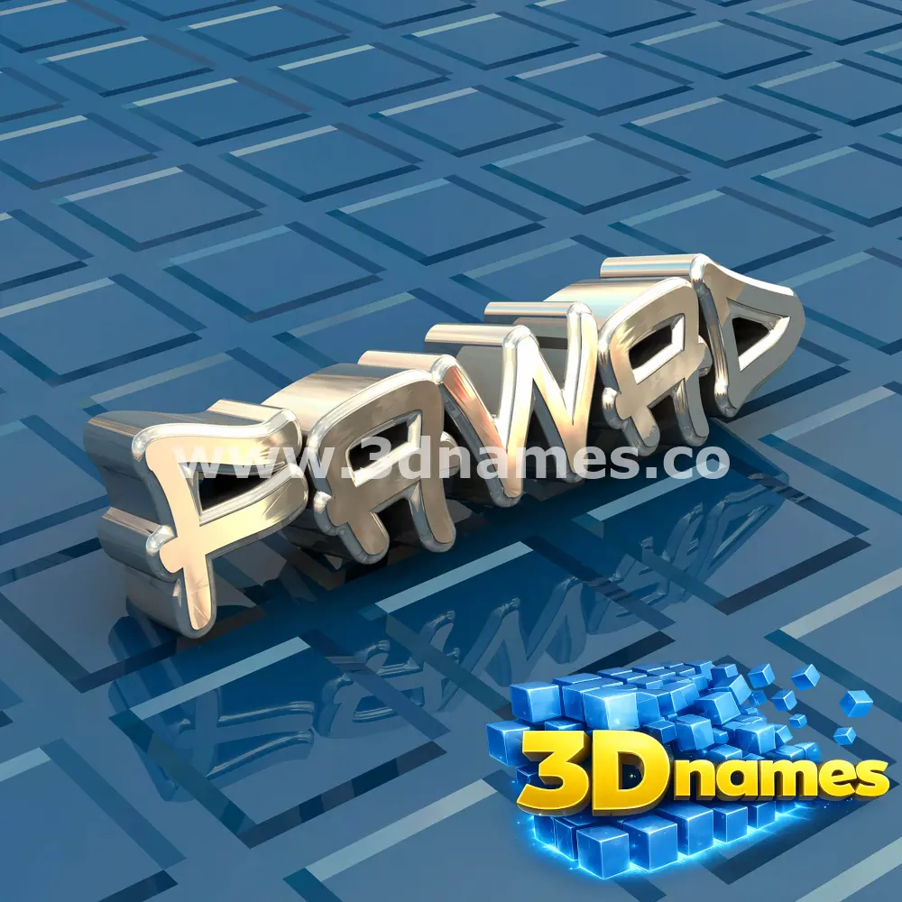 fawad in Blue Bling style - 3D name wallpaper