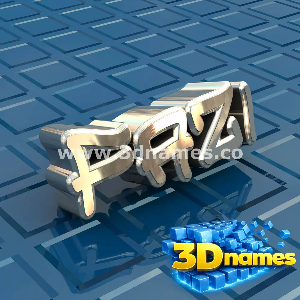 fazi in Blue Bling style - 3D name wallpaper