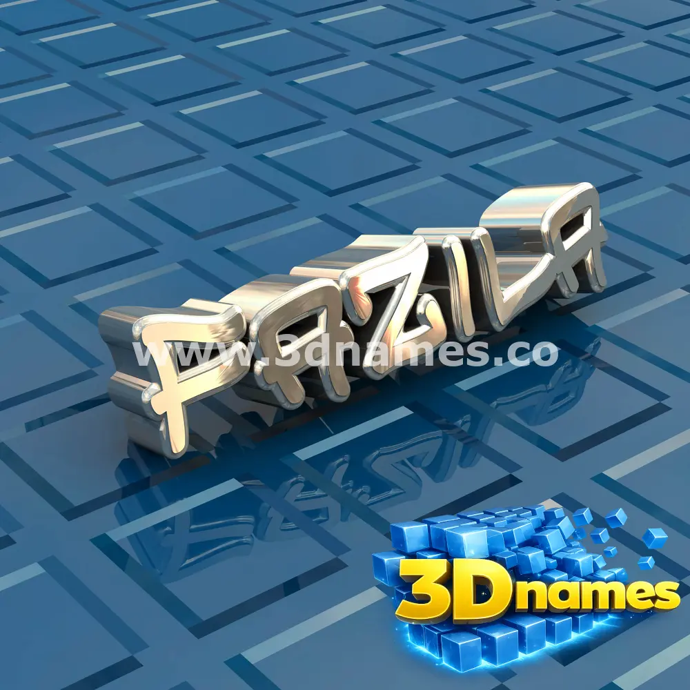 fazila in Blue Bling style - 3D name wallpaper