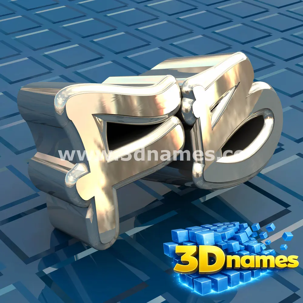 fb in Blue Bling style - 3D name wallpaper