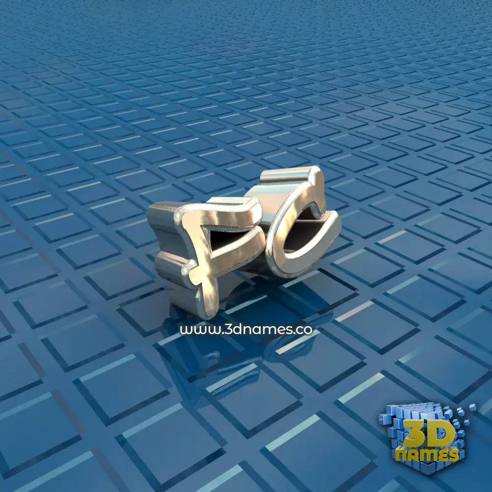 fc in Blue Bling style - 3D name wallpaper