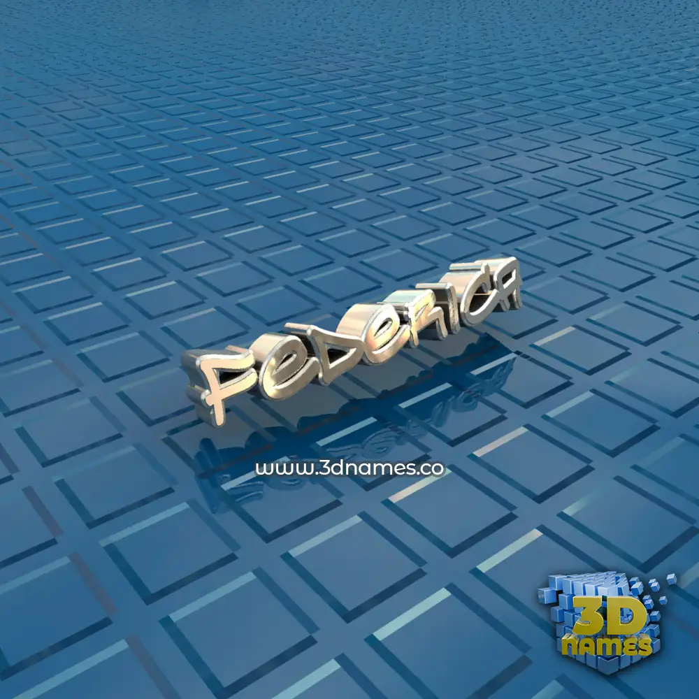 federica in Blue Bling style - 3D name wallpaper
