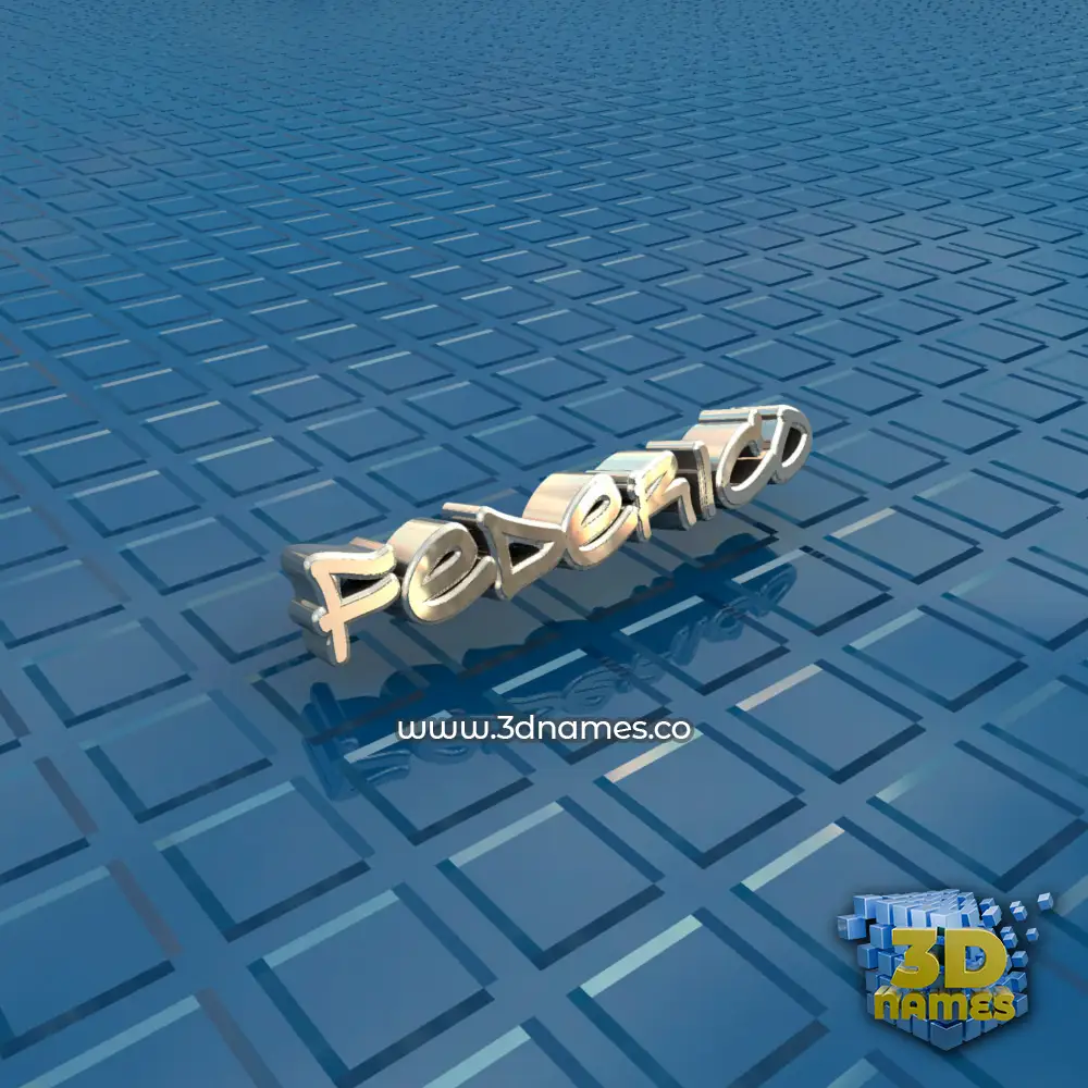 federico in Blue Bling style - 3D name wallpaper